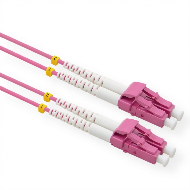 Imagine Cablu fibra optica LC - LC OM4 conector Low Loss 15m Violet, Value 21.99.8836